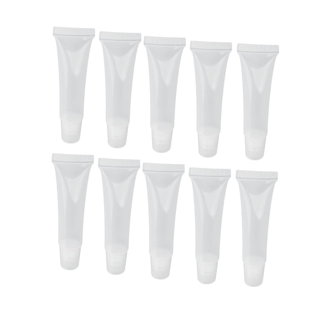 Envase De Brillo De Labios, Tubo De Brillo De Labios De PVC, 10 Unidades, 15 Ml, Caja Fuerte Portátil Vacía Para Bálsamo Labial Para Tienda De Cosméticos Para El Hogar