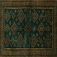 thumbnail image 1 of Ahgly Company Indoor Square Persian Turquoise Blue Traditional Area Rugs, 3' Square, 1 of 4