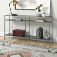 thumbnail image 5 of Evelyn&Zoe 55" Gunmetal Gray Metal Console Table, 5 of 9