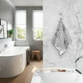thumbnail image 6 of Line Black Hand Towel Cotton Bath Towel Large Face Towels Absorbent for Bathroom Home Hotel, 6 of 7