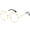 Gold, variant on Round Glasses Classicb Retro Circle Eyeglasses Metal Frame Clear Lens Accessories Non-Prescription For Men Women Black