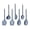Blue, variant on 7829 7Pcs Soft Silicone Cooking Spoon And Spatula Set Kitchen Tool With Ergonomic Handle For Nonstick Cookware