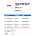 thumbnail image 2 of Front Left Turn Signal / Parking Light - Compatible with 1994 - 1999 GMC C1500 1995 1996 1997 1998, 2 of 2