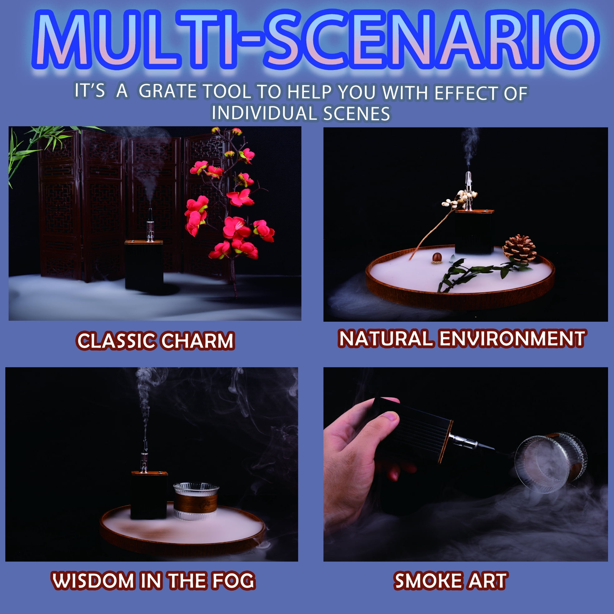 Fog Machine, Mini Handheld Smoke Machine Wireless Remote Control For Video Photography Outdoor Activities Party Stage Effect