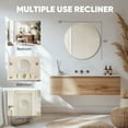 thumbnail image 3 of EDX 24" Wall Round Mirror with Crystal Clear Reflection, Convenient Hanging Hooks, and Premium Aluminum Alloy Construction, Gold, 3 of 8