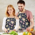 thumbnail image 5 of Pioneer Flower Floral Print Pattern Cotton Linen Apron with Pockets, Waterproof Adjustable, 33x27 Inch for Kitchen, Gardening, BBQ, Salon, 5 of 6