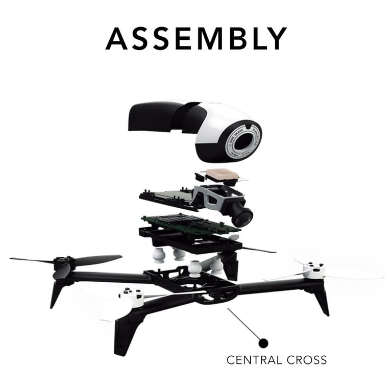 MaximalPower Replacement Central Cross for Parrot Bebop 2 Drone