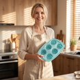 thumbnail image 4 of Silicone Baking Pan 12 Inch 6 Cavity Flower Shaped Silicone Molds for Baking, Non Stick Silicone Muffin Pan for Home Kitchen Baking Supplies, 12 X 8 Inch Green Silicone Bakeware, 4 of 6