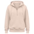 thumbnail image 4 of JIAYUE Women 2 Piece Set Solid Color Long Sleeve Hoodies With Jogger Pants Outfit for Party Wear, 4 of 5