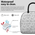 thumbnail image 3 of Womens BlackWhite Origami Dinosaurs Tribal Pattern Lunch Box for Work,Insulated Lunch Bag for Women,Loncheras Para Mujer,Leakproof Adult Lunch Bag for Work,Beach,Travel,Picnic,Camping, 3 of 7