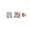 Rose Gold, variant on Cate & Chloe Mia 18k White Gold Plated Stud Earrings with 1ct Simulated Diamonds Gift for Women