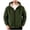 Green, variant on Fleece Lined Hoodies for Men Fall Winter Long Sleeve Relaxed Fit Casual Zip Up Jacket Sweatshirt Coat Outerwear with Pockets