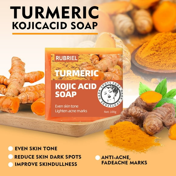 Turmeric Soap For The Body And Face - Made From Natural And Organic Ingredients. Mild Soap - Turmeric Acid Soap For All Skin Types Facial Cleansing And Brightening Hand Soap