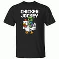 thumbnail image 1 of Chicken Jockey Pixel Funny T-Shirt-L, 1 of 2