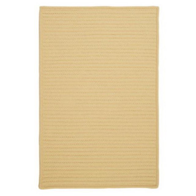 Colonial Mills Rug H833R048X072S Simply Home Solid - Pale Banana 4 ft. x 6 ft. Braided Rug