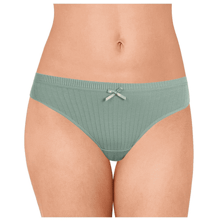 Meiodtion Underwear for Women No Show Thong Breathable Seamless Panty Sport Cute Elastic Waist Comfort Panties Green XL