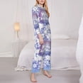 thumbnail image 3 of Picia Round Snow Merry Christmas Pattern Women’s Long-Sleeve Sleepwear Set - Soft 2-Piece Loungewear with Pockets, Comfy PJs for Relaxing Nights-X-Large, 3 of 7