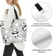 thumbnail image 3 of Balery Pandas Bolsa Tote Estilo Estético con Cremalleras, Bolsa de Hombro, Bolsa de Compras Grande y Plegable, 3 of 7