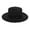 Black, variant on Mens Womens Square Buckle Dome Panama Lafite Flat Top Straw Hat Summer Travel Sunshade Sun Beach Big Brim,Size One Size