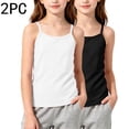 thumbnail image 2 of HAiming 2 Park Girls Summer Tank Tops Sleeveless Lightweight Knit Tee Solid Color Casual Scoop Neck Classic Kids Tops Vacation T Shirts, 2 of 5