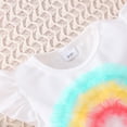 thumbnail image 5 of PINQI Wedding Little Girls Swing Dress Toddler Girls Summer Fly Sleeve Rainbow Princess Dress Dance Sleeveless Party Dresses, 5 of 8