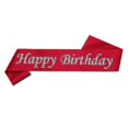 thumbnail image 1 of Happy Birthday Satin Sash Selempang Birthday Party Accessory Decoration Party, 1 of 5