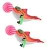 Plastic Bespectacled Dolphin Wind-up Toy Imitate Animal Gift Orange 2pcs