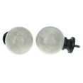 thumbnail image 2 of MERIVILLE 1" Single Curtain Rod Set, Adjustable 84–120 Inches, Spanish White Marble Ball Finials, Black, 2 of 2