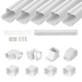 thumbnail image 1 of VEVOR Mini Split Line Set Cover 3-inch W 10Ft L, PVC Decorative Pipe Line Cover For Air Conditioner with 5 Straight Ducts & Full Components Easy to Install, Paintable for Heat Pumps, White, 1 of 9