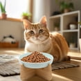 thumbnail image 6 of BESEW7 Ceramic Raised Cat Bowl with Wood Stand, Elevated Slow Feeder for Cats and Small Dogs, Non-Slip Base Easy Clean Pet Water Dish Green, 6 of 6