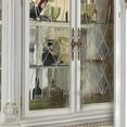 thumbnail image 5 of 2 Door Curio Cabinet with Crown Top and Scrolled Legs White, 5 of 8