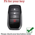 thumbnail image 2 of Key Fob Cover Compatible with Toyota Fortuner RAV4 Prime Tacoma Camry XSE Corolla Cross Land Cruiser CHR Hilux Tundra Highlander Grand Highlander Crown 2016-2026 4 Button Keychain,E Pink, 2 of 9