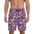 thumbnail image 3 of Lsque Butterflies And Floral Mens Sleep Pajama Shorts,Short Pajama Pants, Cotton Ultra-Soft Knit-Small, 3 of 9