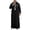 Black-B, variant on Kaftan for Men Casual Long Sleeve Mens Thobe Embroidered Muslim Gown Shirt Black Kaftan