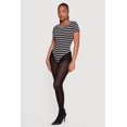 thumbnail image 3 of Women's Striped Short Sleeve Crew Neck Bodysuit, 3 of 4