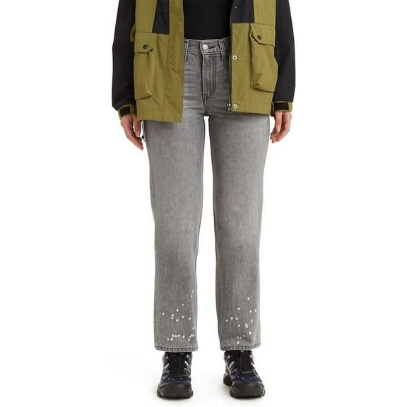 Levi's Women's Low Pro Straight Leg Jeans- Light Gray Worn In- (27- (4US))