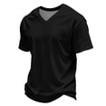 thumbnail image 2 of Mfakffe Mens T-shirt Casual V-Neck Short Sleeve Breathable Fitness Shirt Lightweight Comfy Versatile Sport Top, 2 of 4