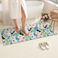 thumbnail image 4 of Pioneer Flower Floral Print Pattern Bathroom Rugs Mat, Non Slip Microfiber Bathroom Rug with Rubber Backing, Soft Mats for Bathroom Floor Tub Shower, 24"x60", 4 of 5