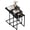 Black, variant on Nesting Coffee Table Set of 6 Side Tables, Industrial C-Shaped End Tables with Wood Table Top & Sturdy Metal Frame Stacking Accent Furniture