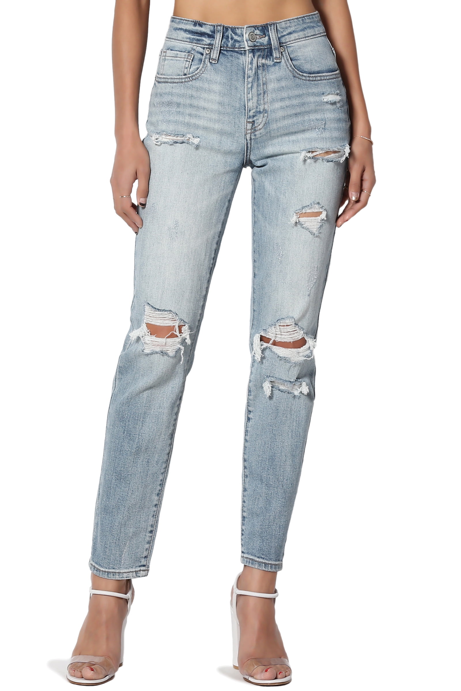 relaxed cropped mom jeans