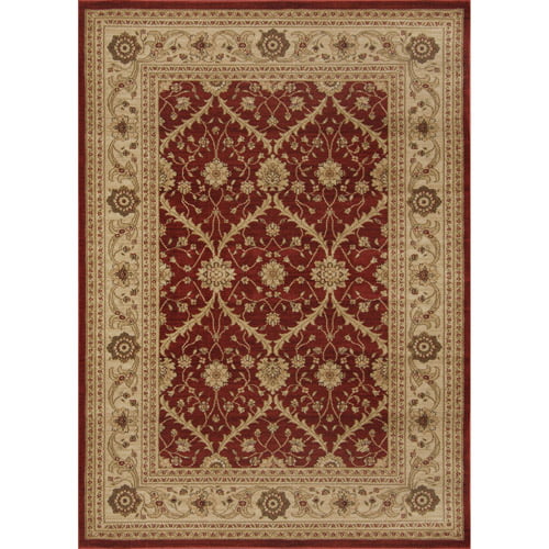 Home Dynamix Antiqua Collection Brown/Cream 7'8 by 10'2 Area Rug