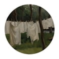 thumbnail image 4 of WYYP Boat Boat Round Tablecloth Full Width Single-Sided Printing 100% Polyester Fiber Great for Home Kitchen/Parties/Holiday Dinner White, 4 of 8