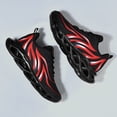 thumbnail image 4 of Men's Breathable Mesh Chunky Sneakers, Lightweight Lace-Up Running Shoes with Flame Design, Non-Slip Hollow Out Thick Sole Footwear for Gym, Walking, and Streetwear, 4 of 7