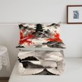 thumbnail image 5 of Homewish Ink Wash Maple Leaf Twin Comforter Sets,Japanese Art Print Bedding Set,Light Gray Reversible,2-Piece,1 Comforter and 1 Pillowcase, 5 of 7