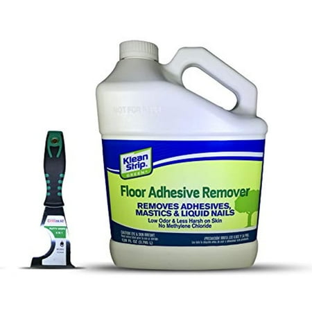 Klean Strip Green Floor Adhesive Remover Non-Methylene Chloride Biodegradable Odorless and Non-Irritating works in 24-hours and now comes with Puffy Knife by Centaurus AZ, 1 Gallon