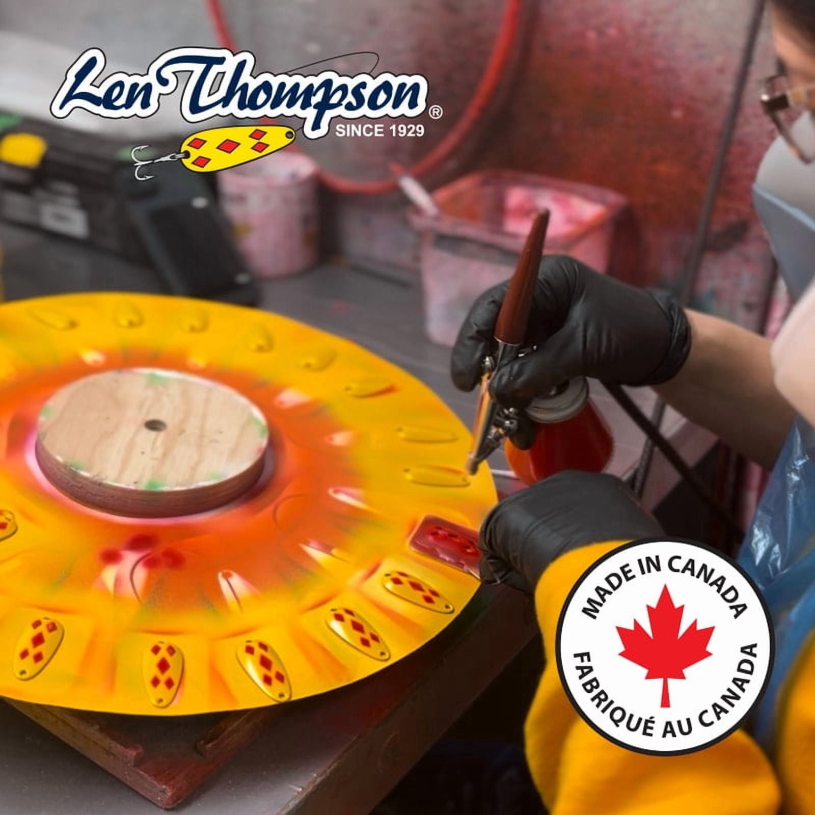 Len Thompson Fishing Lure – 2BF – Original Series Brass and Flame (Orange) - 1oz