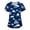 Blue, variant on Scrub Tops for Women Nursing V-Neck Short Sleeve Cute Print Scrubs Breathable Stretchy T Shirts Comfort Pullover with Pockets Navy XL