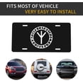 thumbnail image 6 of Algiz Rune License Plate 6" x 12" Aluminum Decorative Front License Plates Metal Car Plate Novelty Vanity Tag Cover with 4 Holes Car Decor Accessory, 6 of 9