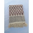 thumbnail image 2 of Handmade Throw Handblock print Throw Cotton Throw Blanket Sofa Décor Room Décor Tassels Hand Loomed Block Print Cotton Twin, Queen size, 2 of 4