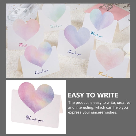 WASHWEPE 60Ud Tarjetas Para Mensajes Y Felicitaciones Con Retro Corazón Ideal Para Y Fiestas